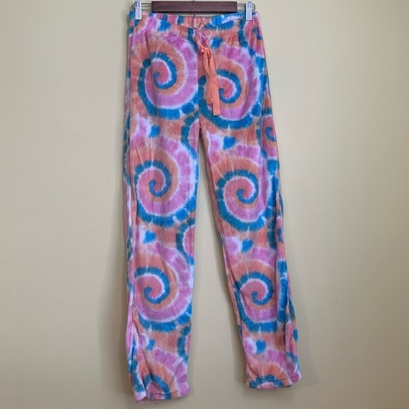BlueStar Tie-dye Dreamsicle Comfy Drawstring Elastic Waist Loungewear Pants - Picture 1 of 13